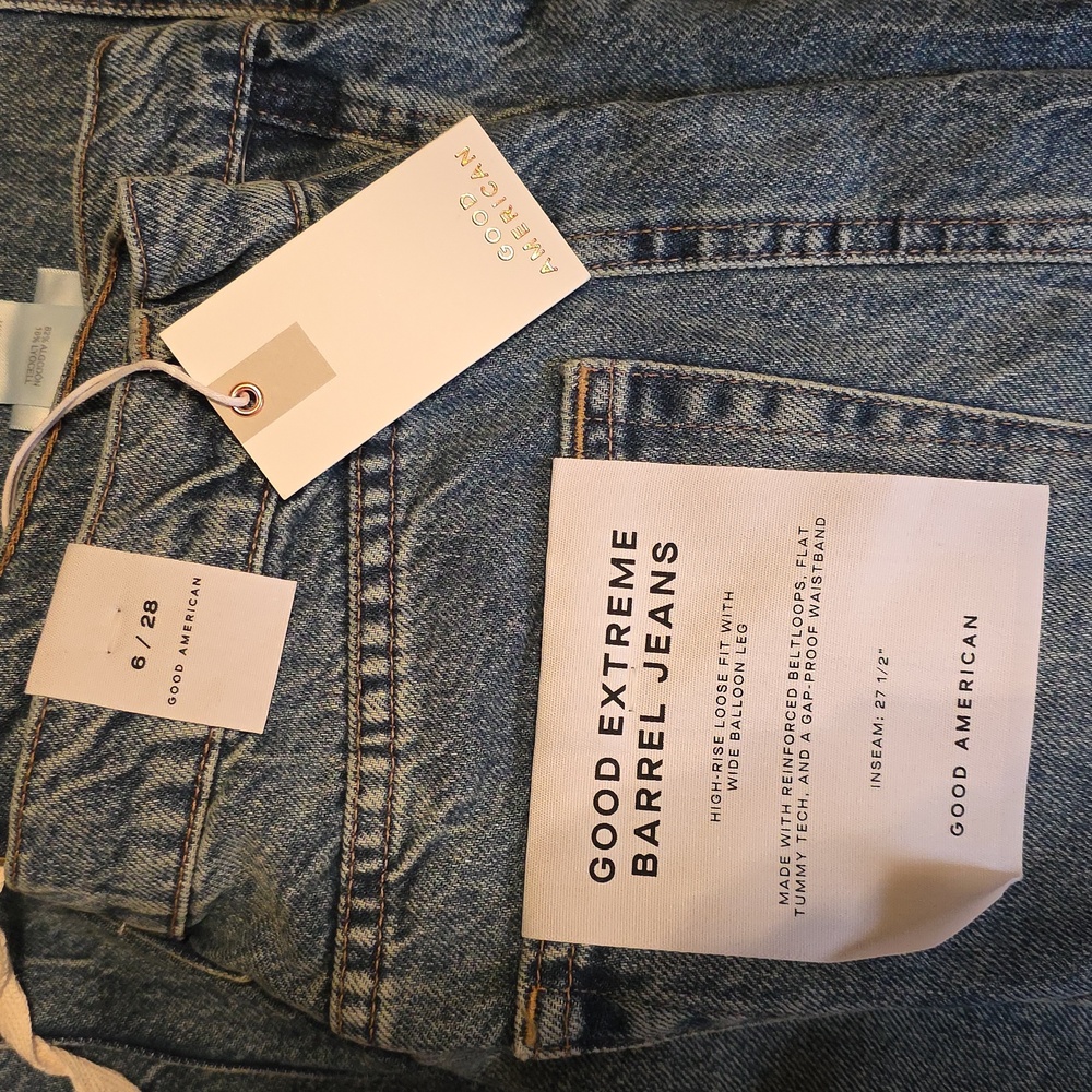 Good American Good Extreme Barrel Jeans Multiple Sizes 4, 14 - Picture 15 of 15